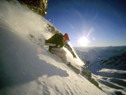 Winter sports in Bavaria - Snowboarder